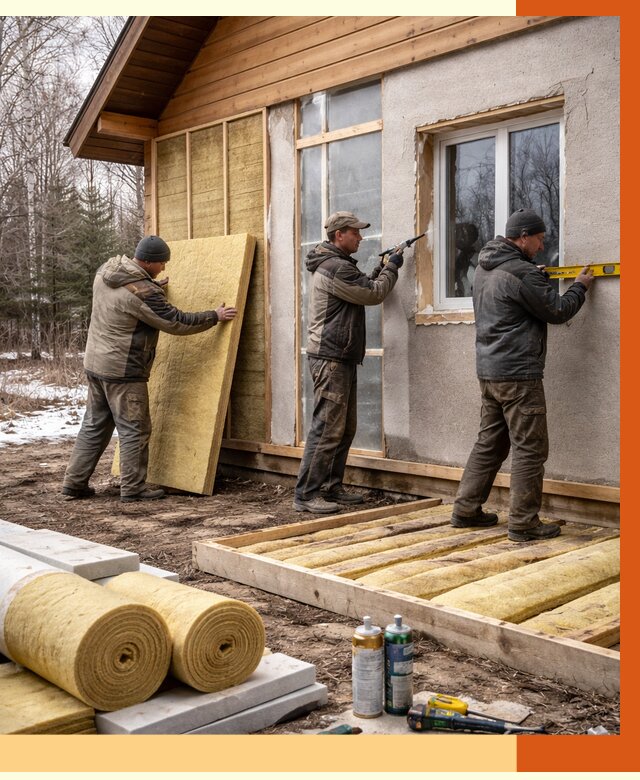 Утепление дачного дома в Рассказове от 4852 руб/м2 — недорого | ТепломастерРсз